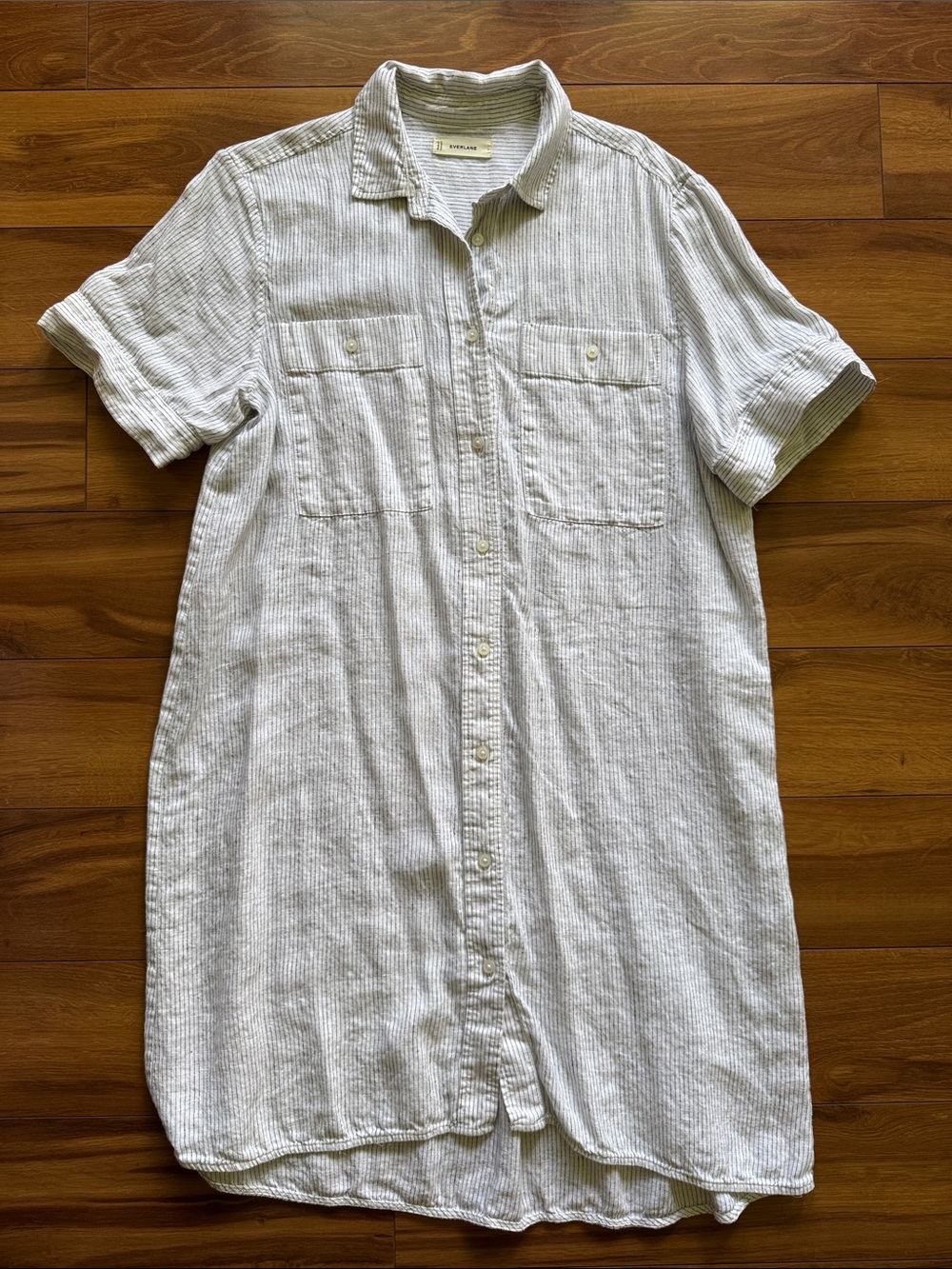 Everlane Striped Linen Dress L